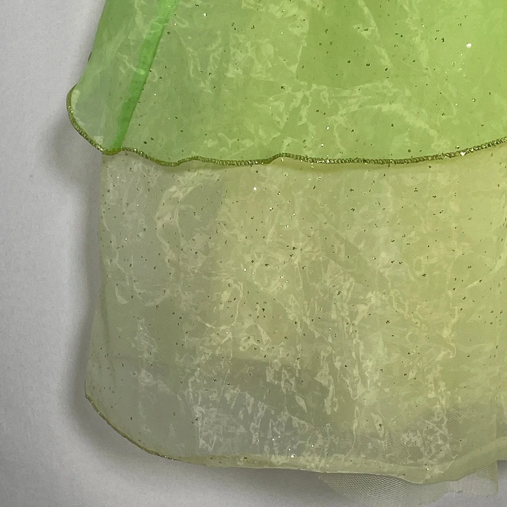 Disney Princess Tiana Green Sequined Costume Dress Girl's Sz 5/6 - Picture 5 of 8